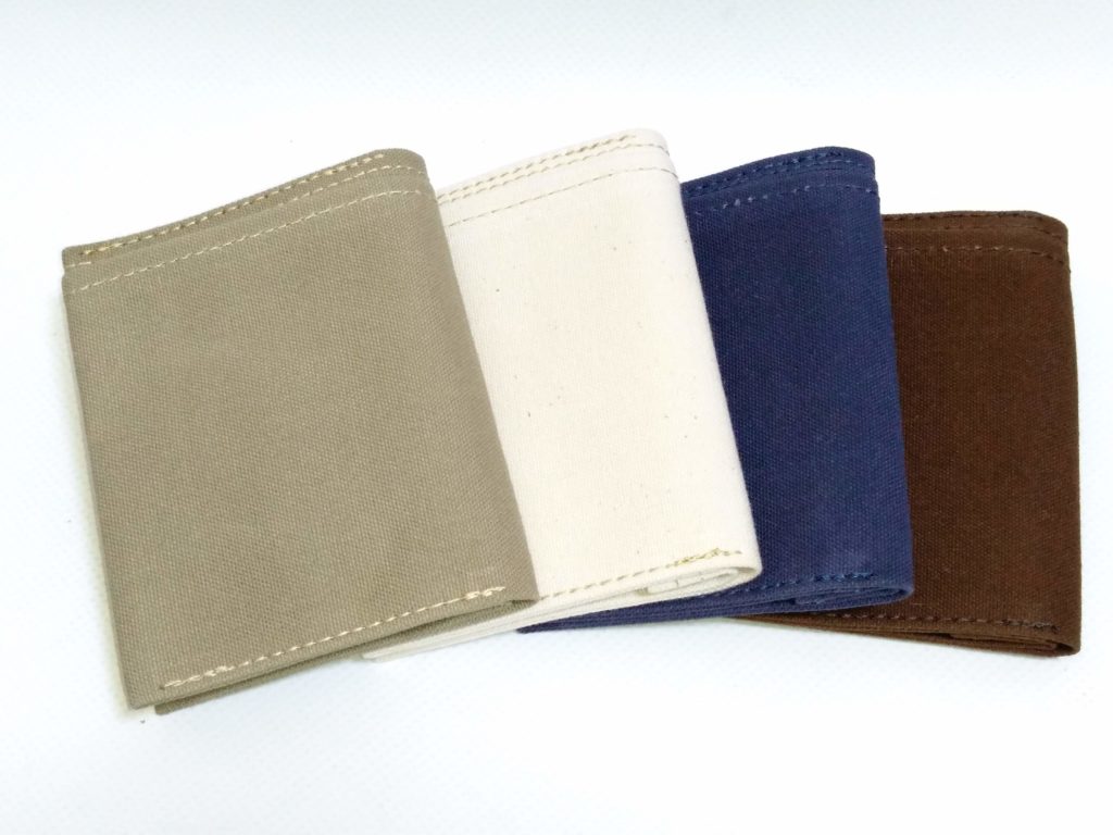 綿帆布シンプルな二つ折り財布